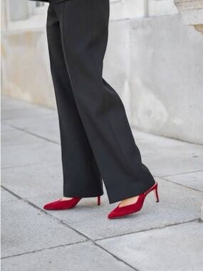 Inez Mia Slingback Heel in Deep Red Suede in size 10 N